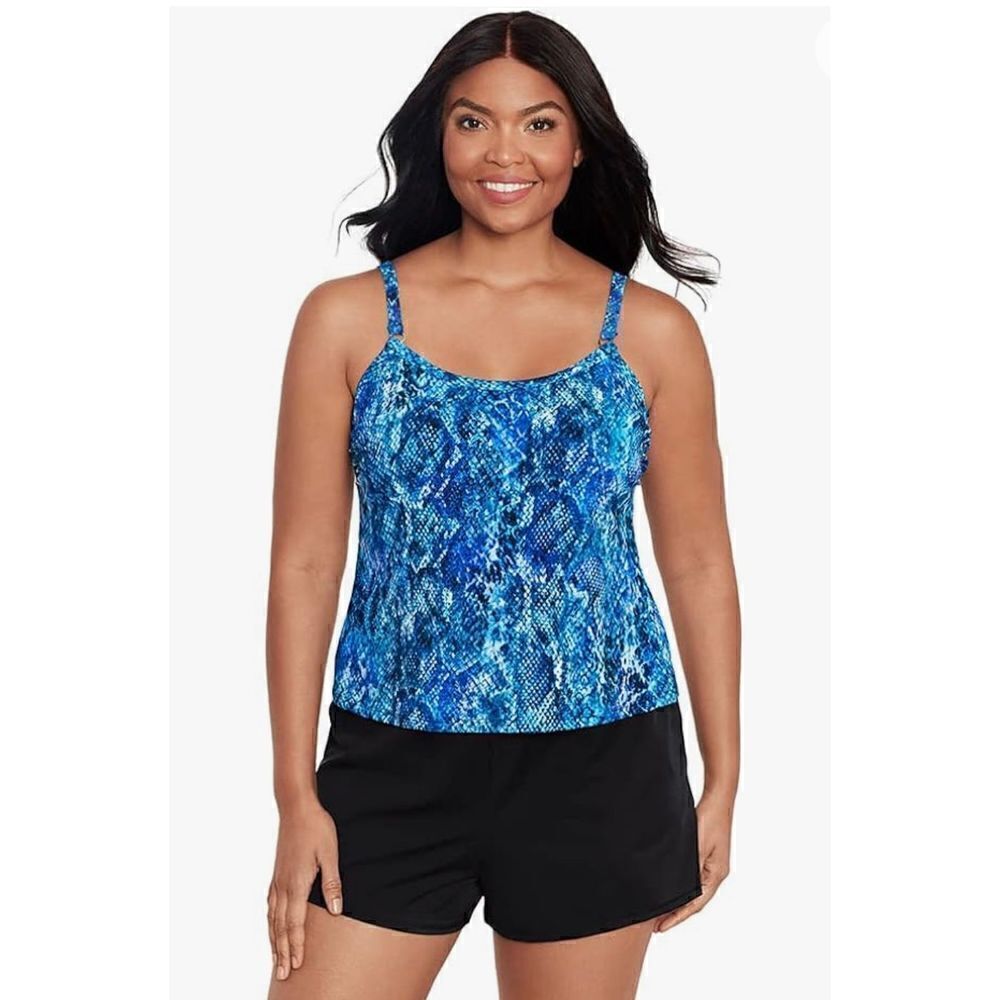 Trimshaper Women's Swimwear Water Lily Farrah Romper One Piece